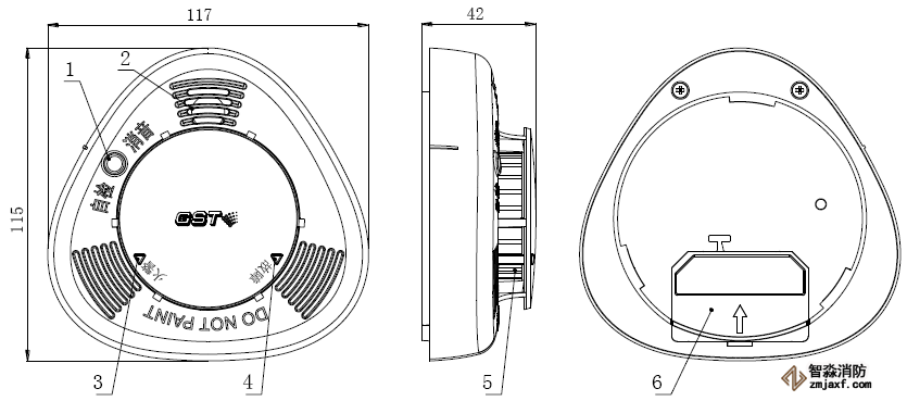 JTY-GD-GSTN100點(diǎn)型家用感煙火災(zāi)探測(cè)器結(jié)構(gòu)特性